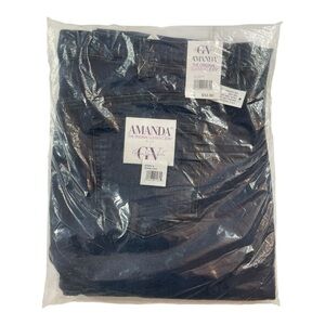 Gloria Vanderbilt Amanda Original Slimming Stretch 5Pocket Blue Jeans Sz 24W NWT